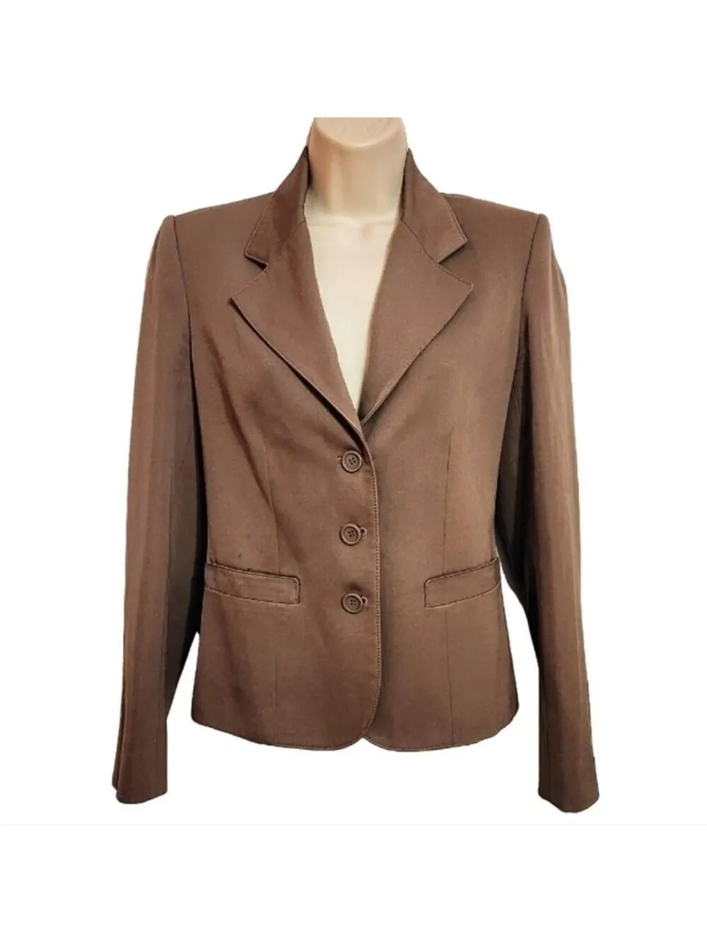 Christian Dior Brown Wool Blazer Jacket Size 4